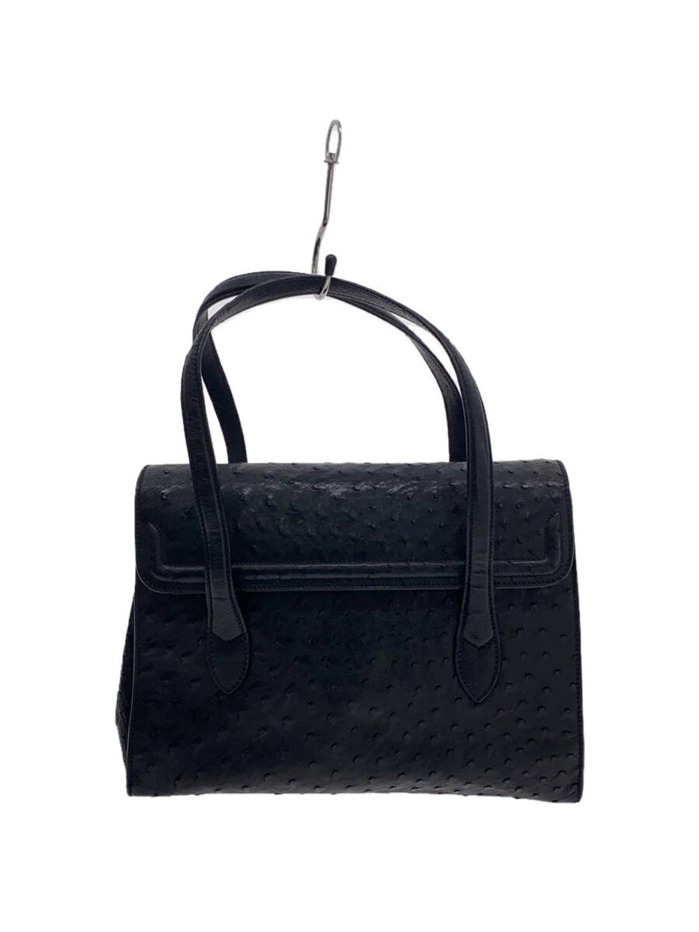 Gucci Ostrich Leather Handbag Black
